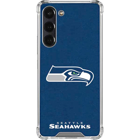 NFL Seattle Seahawks Distressed Galaxy S24 FE Clear Case